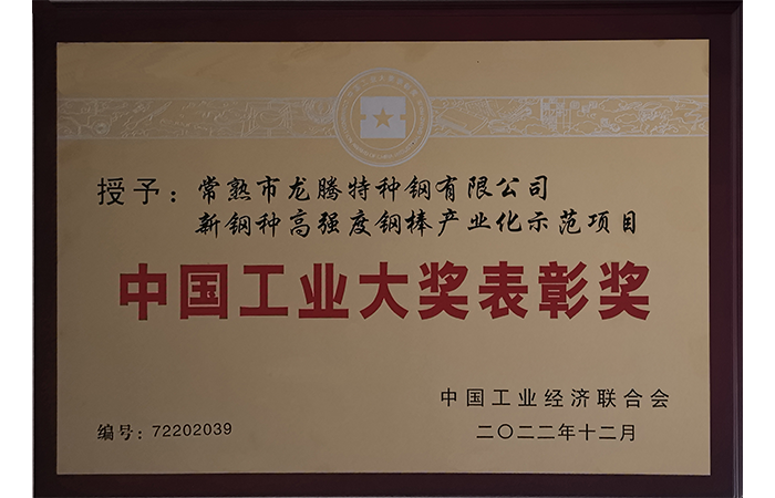 China Industrial Award Commendation Award