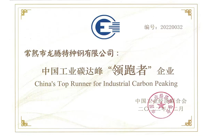 China's leading industrial carbon peak